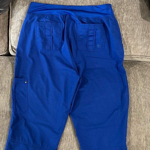 Galaxy Blue healing hands Scrub Pants 5 Pocket Purple Label 9133 Cargo Tori Yoga - Picture 6 of 7